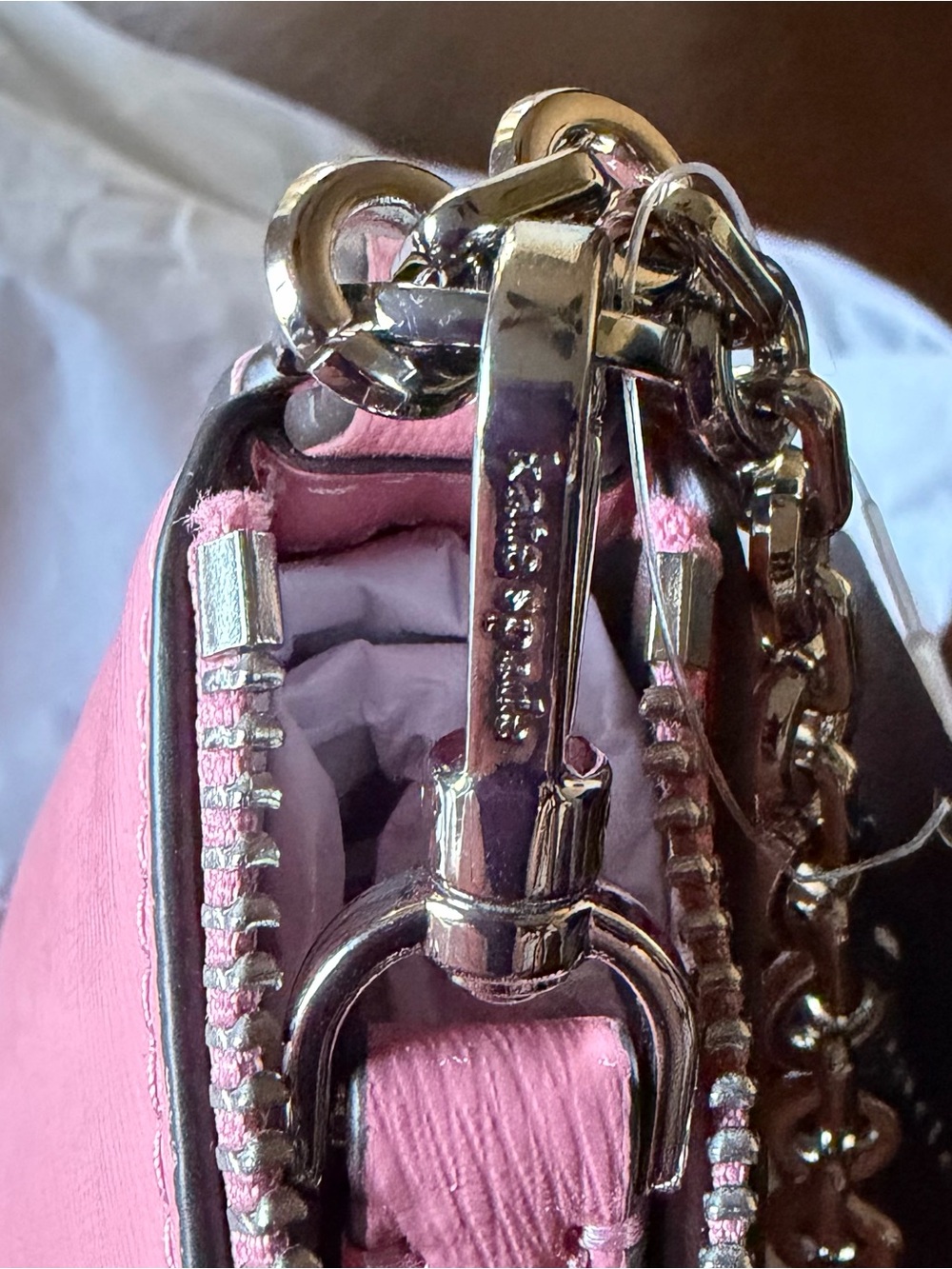 kate spade Margot Textured Leather Med Convertible Crossbody in Grapefruit Pink - Picture 10 of 16